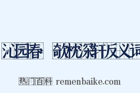 沁园春·欹枕深轩反义词是什么意思的图片